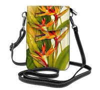 ASFgda Women'S Tropical Bird Of Paradise Printed Small Messenger Bag With Credit Card Slot Mobile Wallet