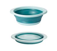 ASFINS Collapsible Bowl, Bowl, Multifunctional Large Foldable Round Washing Bowl, Space Saving Portable Folding Bowl for Washing Vegetables, Dishwasher, Underwear (Blue/Large)