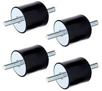 ASFINS Rubber Mounts M8 Anti Vibration Mount Rubber Isolation Mounts Shock Absorber, for Air Compressors Diesel Engines Gasoline Engines Water Pumps, with Double Screw Studs, 4pcs (30 * 20, M8*23)