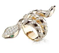 ASFKIPMF 14k Gold Snake Ring for Women Snake Snake Ring Animal Vintage Ring Stacking Statement Rings with Finest Cubic Zirconia Rhinestone Snake Rings CZ Snake Finger Ring Jewelry for Women Size T1/2