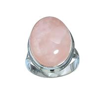 ASFKIPMF 925 Sterling Silver Retro Simple Pink Gem Ring Moonstone Opal Ring Oval Cut Fire Pink Vintage Bridal Wedding Engagement Solitaire Ring Size O