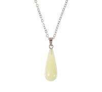 ASFKIPMF Glow in The Dark Crystal Pendant, Luminous Hexagonal Moonstone, Fluorescent Stone, Glowing Gemstone Cross Crystal Charms for Five-Pointed Star Necklace