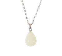 ASFKIPMF Glow in The Dark Crystal Pendant Necklace, Luminous Hexagonal Moonstone Necklace, Fluorescent Stone Necklace, Glowing Gemstone Cross Crystal Charms for Necklace (Cross)