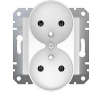 Asfora EPH9810221 Schneider electric 3606481332998 Double Socket Z/U without Frame White