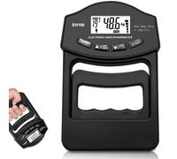 Asfrode Digital Hand Strength Gauge, 396 lb/180 kg Hand Dynamometer, Intelligent and Sensitive Grip Strength Trainer, Electronic Grip Strength Gauge, Large LED Screen with USB Charging Cable, Black
