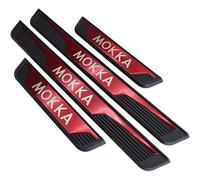 ASFSFF 4 Pcs Stainless Steel ABS Plastic Car Door Sill Protector for Opel Mokka B 2020-2024, Threshold Kick Plates Pedal Car Body Styling Decoration Accessory Chrome