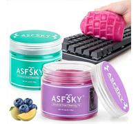 ASFSKY 160 * 2g Keyboard Cleaner Car Cleaning Putty Gel, Gel Dust Cleaner Universal for PC Keyboards, Car Detailing, and Electronics - Reusable Slime for Home & Office Electronics