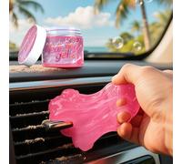 ASFSKY Car Cleaning Gel Universal Dust Cleaning Gel, Keyboard Cleaning Putty Slime Reusable Magic Sticky Dust Dirt Cleaner Soft Glue Gum Gel for Car Pc Cleaning (Red)