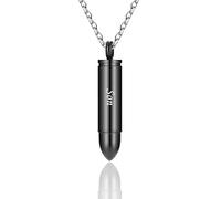 ASFUSS Celtic Cross Bullet Urn Necklaces for Ashes Cremation Jewelry Keepsake Memorial Pendant, Stainless Steel, stainless steel