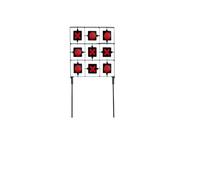 ASG Ground Tic-Tac-Toe Target 9 Airgun Shooting Target Reactive Game Airsoft