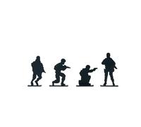 ASG Soldier Metal Silhouette Shooting Target Set 4-Piece Reactive Squad