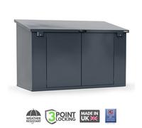 Asgard Access 7 x 4ft Double Door Grey Caravan Storage Shed - Size: 4 x 7ft - Wilko