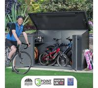 Asgard Access All Metal Caravan Shed In Grey With Lift Up Roof And 3 Point Locking In Grey. Now Electric Ready (7X4)