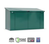 Asgard Access Plus 8 x 4ft Double Door Green Garden Shed - Size: 4 x 8ft - Wilko