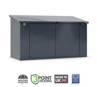 Asgard Access Plus 8 x 4ft Double Door Grey Bike Storage Shed - Size: 4 x 8ft - Wilko