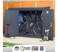 Asgard Addition All Metal Garden Shed In Grey With 3 Point Locking And Full Metal Floor (6 X 3)