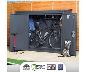 Asgard Addition All Metal Garden Shed In Grey With 3 Point Locking And Full Metal Floor (6 X 3)