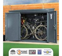 Asgard Annexe Secured By Design All Metal Caravan Shed In Grey With 5 Point Locking And Full Metal Floor (6 X 3)