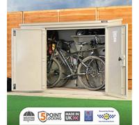 Asgard Annexe Secured By Design All Metal Caravan Shed With Full Metal Floor And 5 Point Locking In Cream (6 X 3)