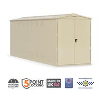 Asgard Centurion Secured By Design High Security Metal Garden Shed In Cream With 5 Point Locking And Full Metal Floor (5 X 18)