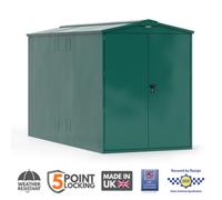 Asgard Centurion Secured By Design High Security Metal Garden Shed In Green With 5 Point Locking And Full Metal Floor (5 X 11)