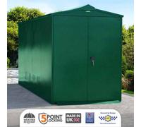Asgard Centurion Secured By Design High Security Metal Garden Shed In Green With Full Metal Floor And 5 Point Locking ( 5 X 14)