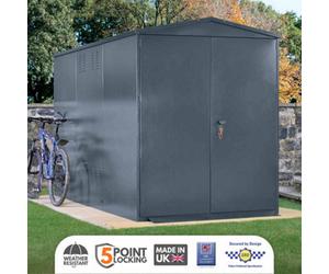 Asgard Centurion Secured By Design High Security Metal Garden Shed In Grey With Full Metal Floor And 5 Point Locking (5 X 11)