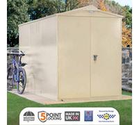 Asgard Centurion Secured By Design High Security Metal Shed In Cream With Full Metal Floor And 5 Point Locking (5 X 11)