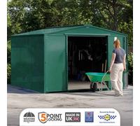 Asgard Garrison Sbd High Security Metal Workshop, Bike Store & Garden Shed (Green). Full Metal Floor (10 X 11) With Installation