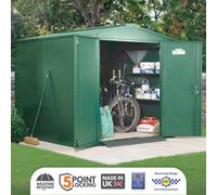 Asgard Gladiator Secured By Design High Security Metal Garden Shed In Green With Full Metal Floor And 5 Point Locking (7 X 7)