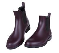 Asgard Women's Ankle Rain Boots Waterproof Chelsea Boots, Burgundy, 6.5 UK