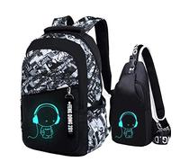 Asge School Backpack Boys Girls Teenagers Backpack Large School Bag Reflective Waterproof Backpack School Bags for Boys School Bag for School Travel Outdoor