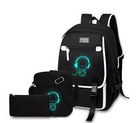 Asge School Backpack Boys Teenagers, black, M, School bag