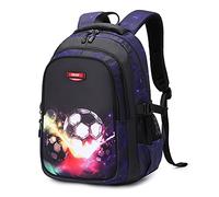 Asge School Bags for Boys Large Backpack for Teenage Girls Multi Pocket Travel Activity Back Packs Men Football Print Kids Rucksack Laptop Backpack 15.6 Inch