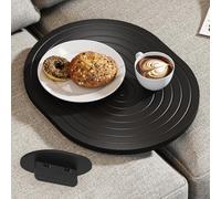 Asgolion Couch Tray Insert for Middle, 15.75"x12.6" Wood Sofa Tray, Sofa Table Tray Fit Armless Couch/Sectional, Folding Tray for Drink Snacks Phone Remote Holder, White