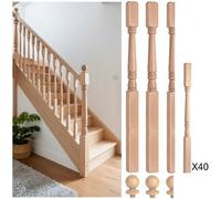 Ash 90mm Georgian Newel Post And 41mm Spindle Kit Uk Manufactured Traditional Products Ltd