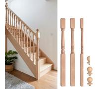 Ash 90mm Georgian Newel Post Kit Inc Cap's Uk Manufactured Traditional Products Ltd