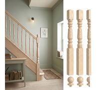 Ash 90mm Oxford Newel Post Kit Inc Cap's Uk Manufactured Traditional Products Ltd