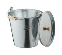 Ash Bucket 12.5L Fireplace Bin Coal Scuttle Storage Can Briquettes Container Lid