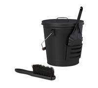 Ash bucket 19 Litres Space-saving Ash Bin with Lid Fireplace Ash Container