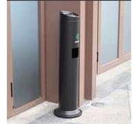 Ash Column Cylinder Stainless Steel Ash Extinguishing Rubbish Bin, Outdoor Public Places Ash Pillar Cigarettes Ashtray
