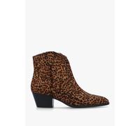 ASH Fame Leopard Pony Hair Western Ankle Boots Size: 37, Colour: Leo