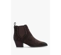ASH Funk Africa Suede Studded Western Ankle Boots Size: 41, Colour: Br