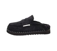 ASH Genda Women's Shearling Clogs-Soft Calf Leather, Faux Sherpa Lining, Black, 5.5/6 UK