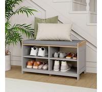 Ash Hall Shoe Storage Bench - Grey