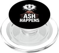 Ash Happens Funny Volcano Lover Lava Geology Pun PopSockets PopGrip for MagSafe