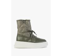 ASH Indigo Leaf Puffy Quilted Trainer Boots Size: 37, Colour: Khaki Fa