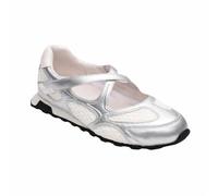 ASH - Kore Low Profile X-Band Sneaker - Stylish Low-Top Sneakers with X-Band Design, Comfortable Lace-Up Closure, and Durable Rubber Sole for All-Day Comfort, Silver/White, 6.5-7