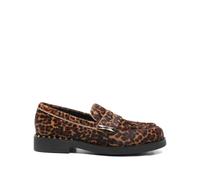 Ash leopard-print loafers - Brown 37-38