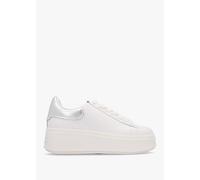 ASH Mody White Silver Nappa Leather Chunky Trainers Size: 40, Colour: